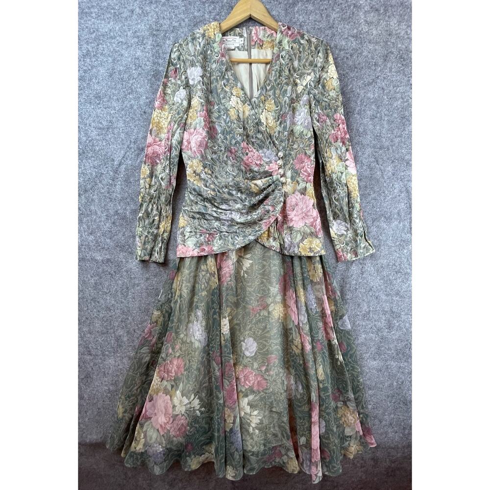 Vintage Talbots Joan Leslie Gown Dress 8 Romantic 80s Grandma Chic Cottagecore